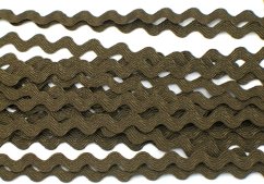 Ric Rac ribbon - medium brown - width 0,8 cm
