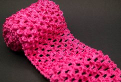 Ozdobná sieťovaná guma Tutu - tmavo ružová - šírka 7 cm
