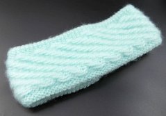 Turquoise knitted headband