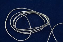 Thin round elastics - silver lurex smooth - diameter 0,12 cm