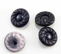 Shank button - dark blue - diameter 2.2 cm