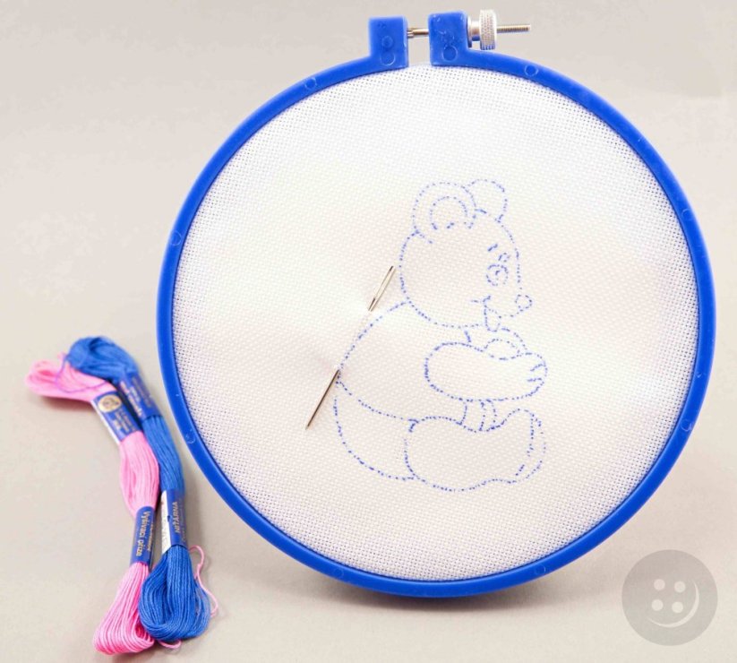 Embroidery pattern for children - bear - diameter 15 cm