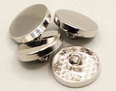 Metallknopf - silber - Durchmesser 1,5 cm