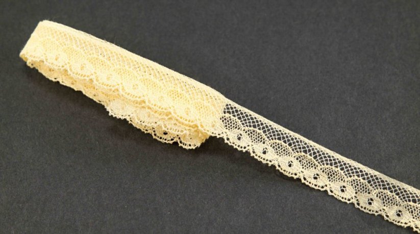 Nylon lace - yellow - width 1.5 cm