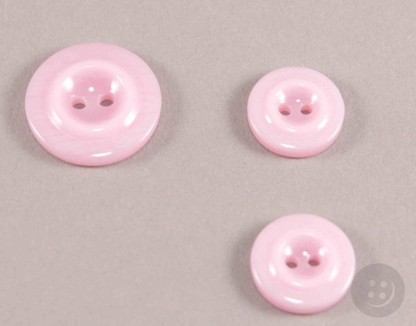 Buttonhole button - Pink - diameter 1,6 cm