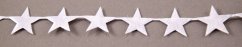 Satin stars trim - white - width 1,5 cm