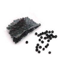 Čierne sklenené korálky 0,3 × 0,2 cm