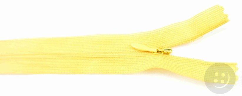 Nedělitelný skrytý zip (3mm) různé barvy - délka 18 cm - 60 cm