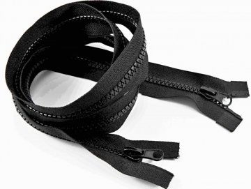 Double slide zippers - cubes - Color - Black