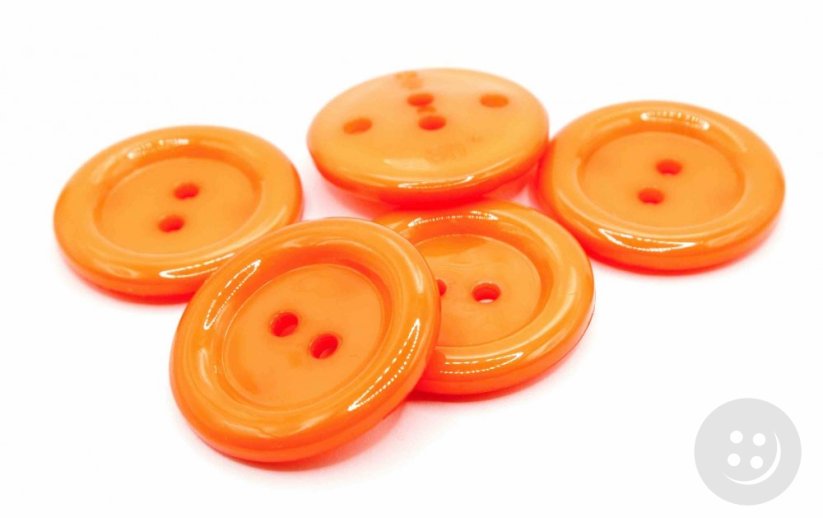 Hole maxi button - orange - diameter 3.8 cm