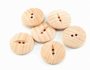 Wooden buttons - Number of buttonholes - 2