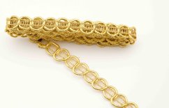 Leon trim with lattice pattern - gold - width 1 cm