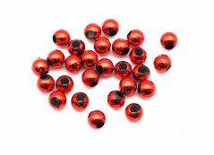 Perlen - metallisiert - rot - Durchmesser 0,6 cm