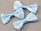 Satinschleife 2 cm x 4 cm - hellblau mit Tupfen