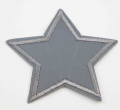 Nažehlovací záplata - hvězda - 7cm - reflexní