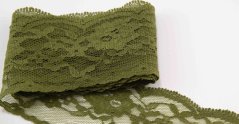 Silonová krajka - khaki - šířka 4 cm