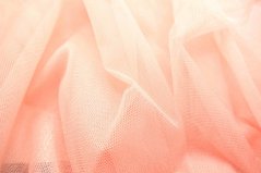 Solid netting tulle - apricot - width 150 cm