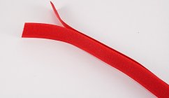 Našívacie suchý zips - červená - šírka 2 cm