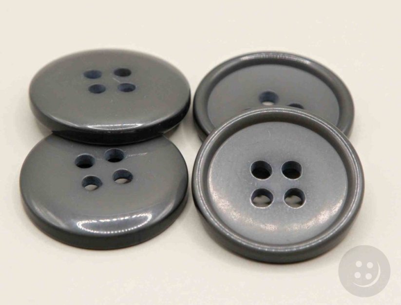 Suit button - dark gray - diameter 2 cm