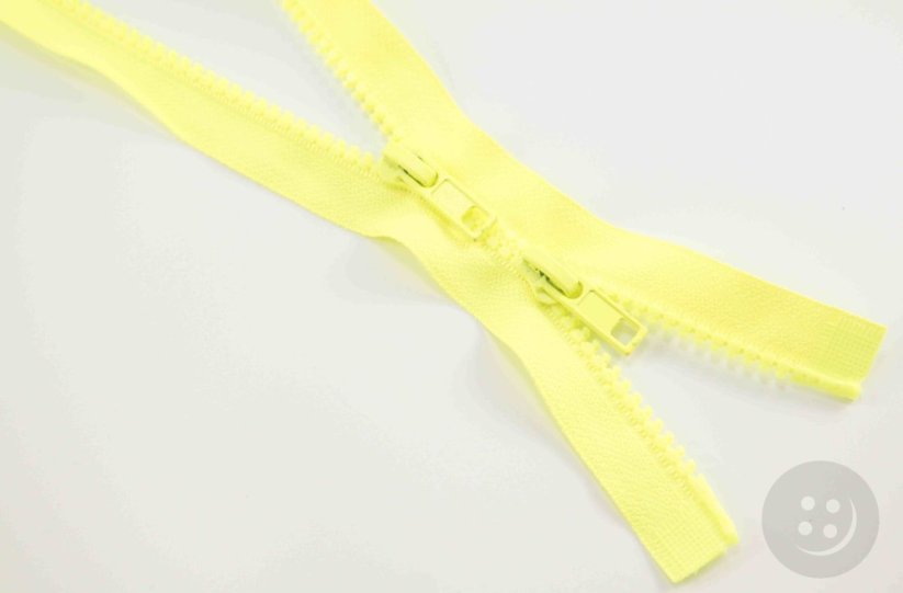 Protisměrný kostěný zip - délka (65 - 150 cm) - různé barvy