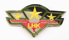 Iron-on patch - LHK - size 7 cm x 4 cm - khaki
