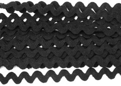 Ric Rac ribbon - black - width 0.5 cm