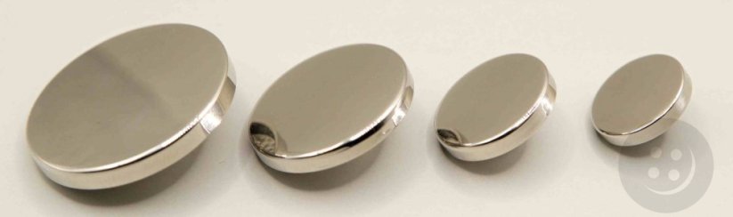 Metallknopf - silber - Durchmesser 2 cm