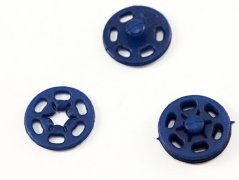 Plastový patentiek - tmavo modrá - priemer 1,5 cm