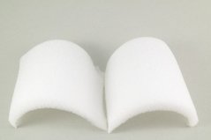 Neobalené ramenní vycpávky - bílá - rozměr 14,5 cm x 11 cm