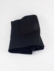 Polyesterový náplet - čierna - rozmer 16 cm x 80 cm