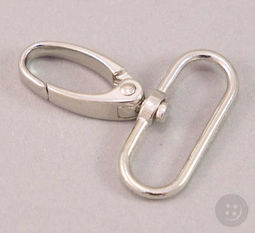 Swivel hook - silver - pulling hole width 3 cm