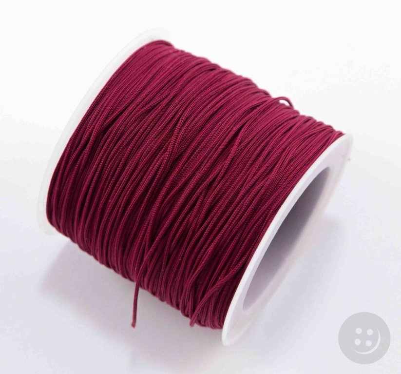 Colored drawstring - burgundy - diameter 0.1 cm