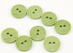 Buttonhole button - green - diameter 1.5 cm