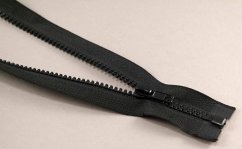 Deliteľný kostený zips - čierna - dĺžka 110 cm