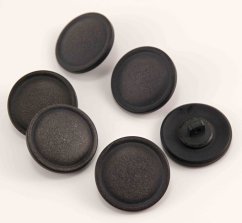 Knoflík se spodním přišitím - tmavě šedý se stříbrnými odlesky - průměr 3 cm