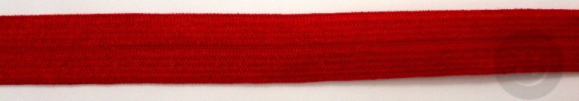 Fold over elastic trim - red - 1,8 cm