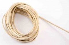Eco leather cord - light beige - width 3 mm