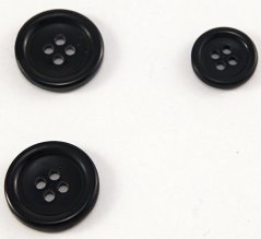 Suit button - black - diameter 2 cm