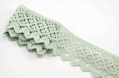 Cotton lace trim - vintage green - width 5 cm