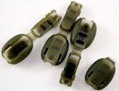 Plastová koncovka - vojenská zelená - priemer prievlaku 0,5 cm