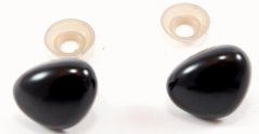 Applikationen "Nase" - schwarz - Größe 1 cm x 1,1 cm