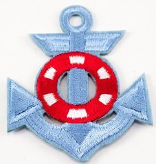 Iron-on patch - anchor - dimensions 6 cm x 5,7 cm