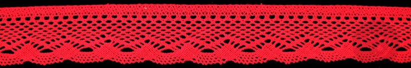 Cotton lace trim - red - width 5,5 cm