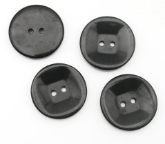 Black hole maxi button with square decoration