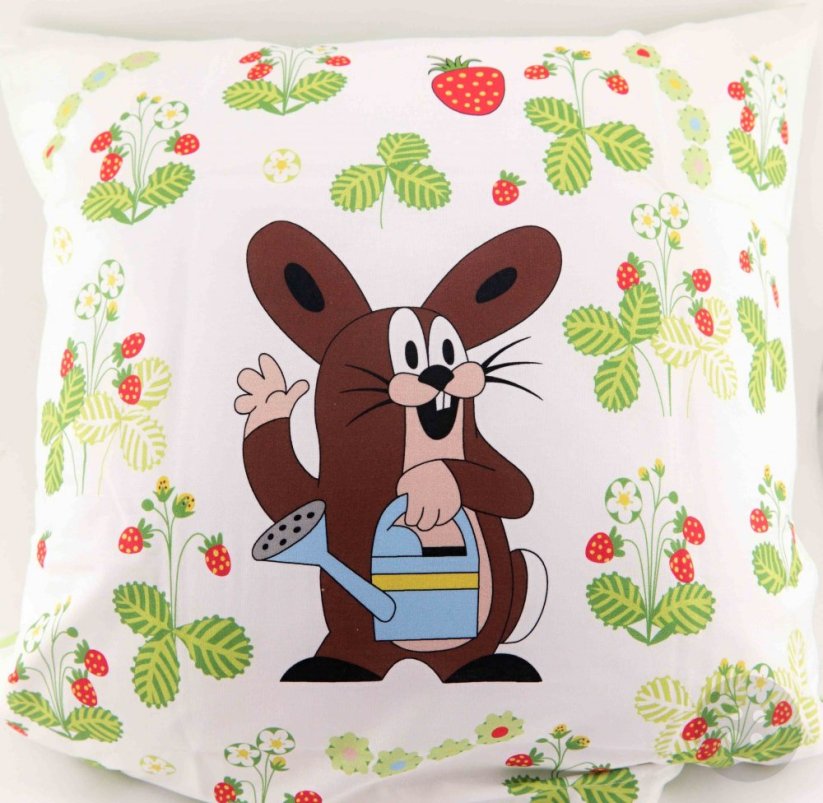 Mole in the meadow - pillow cover with zipper