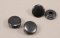 Car - metal snaps - black nickel - diameter 1.5 cm