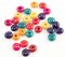 Colored wooden round beads - diameter 1 cm - 20 g / approx. 32 pcs