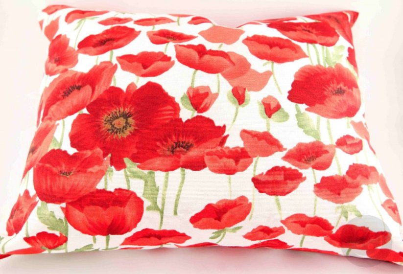 Herbal pillow for a peaceful sleep - field of poppies - size 35 cm x 28 cm