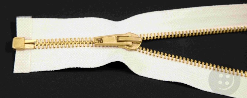 Open-end metal brass zipper no.5 more colors - length (30 - 85 cm)