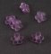 Children's button - light purple flower - transparent - diameter 1.3 cm